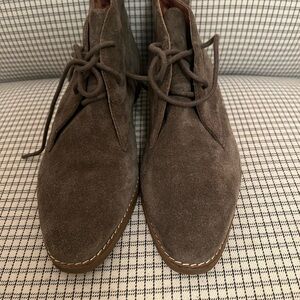 Men's Suede Lace-Up Shoes - Brown